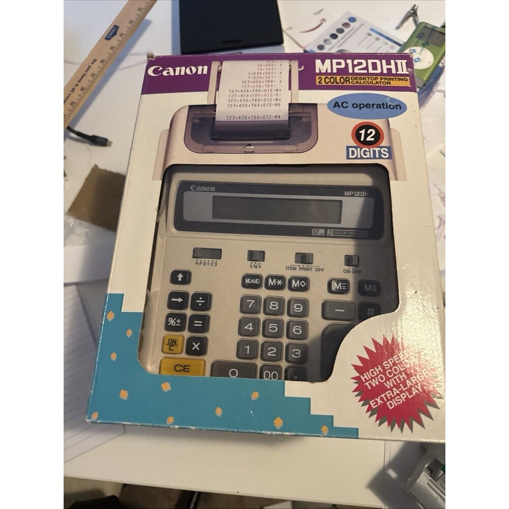 Canon MP31DH II ~ 2-Color Ribbon Printing Calculator ~ Open Box
